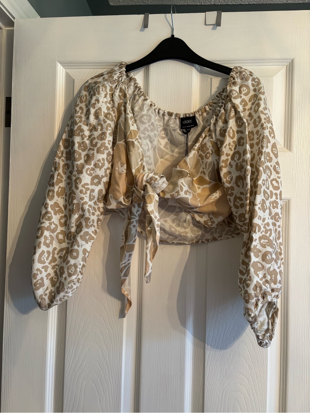 Bardot Tie Front Top